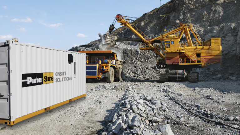 parker hose container on site